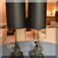 DL03. Pair of figural lamps with marble bases. 
